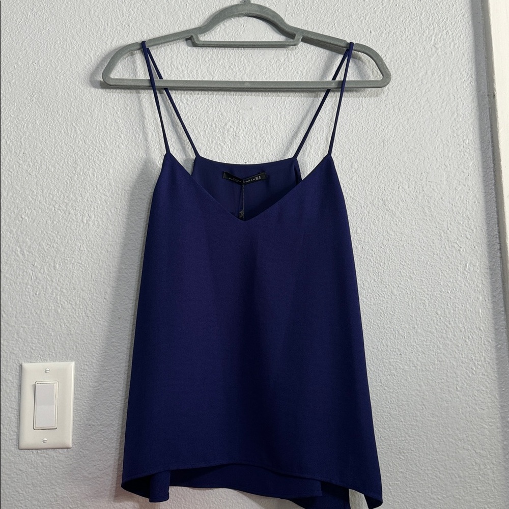 Zara Woman Blue Camisole Tank Top Blouse Size Medium Lined. NWT